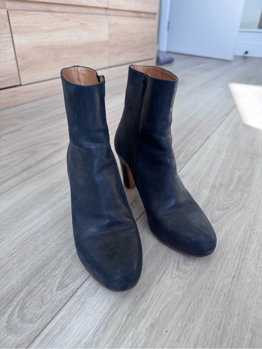 Maison Martin Margiela Black Leather Ankle Boots